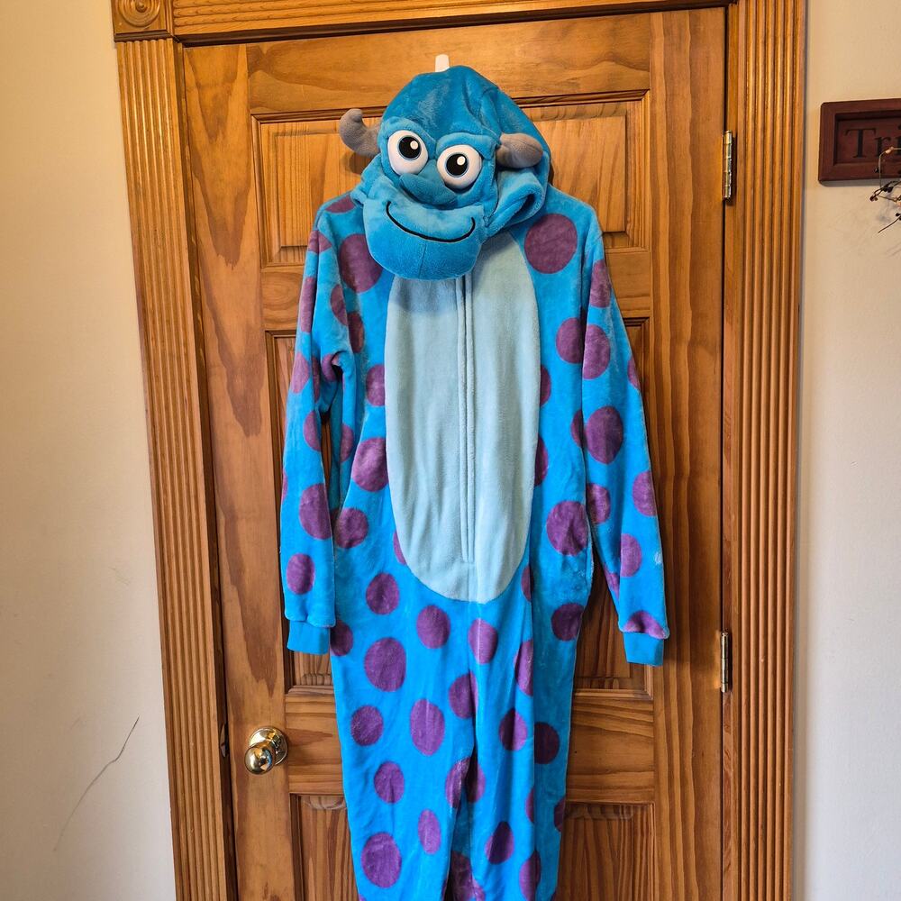 Halloween Costume blue purple Disney Monsters Sulley Onesie adult small